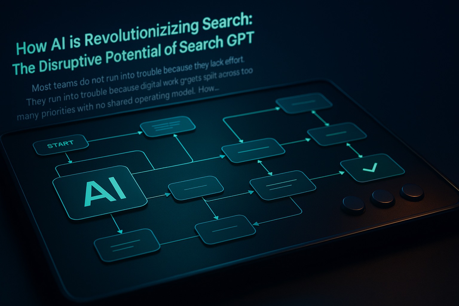 Header image for blog post: How AI is Revolutionizing Search: The Disruptive Potential of Search GPT