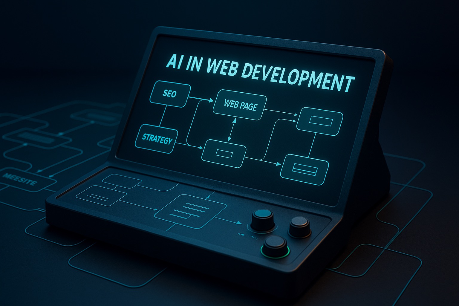 Header image for blog post: AI in Web Development