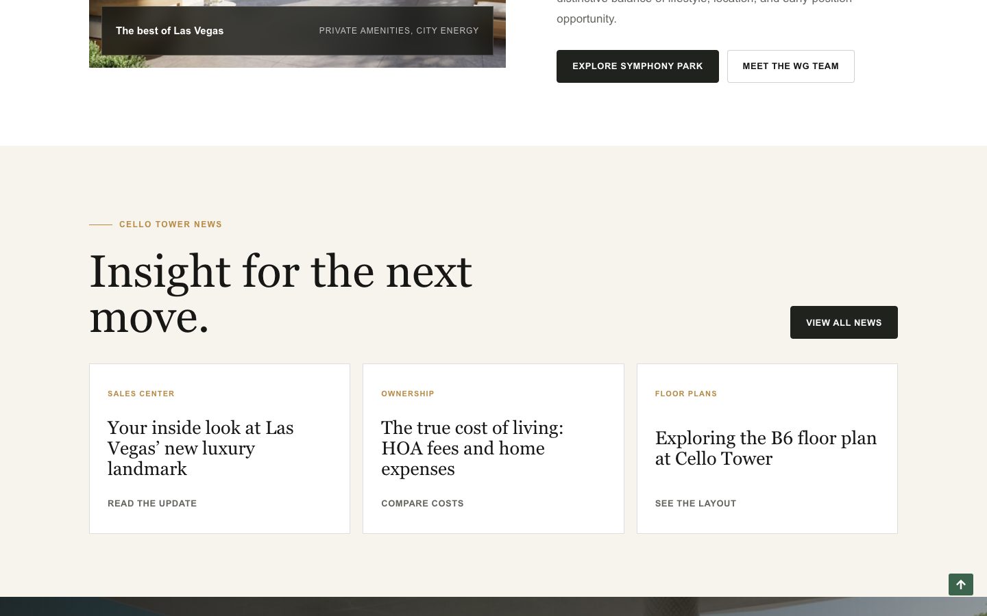 Cello Tower amenities and details on the redesigned site